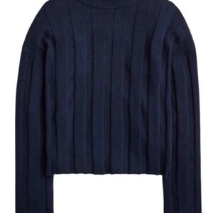 J. Crew Dark Navy Ribbed Sweater